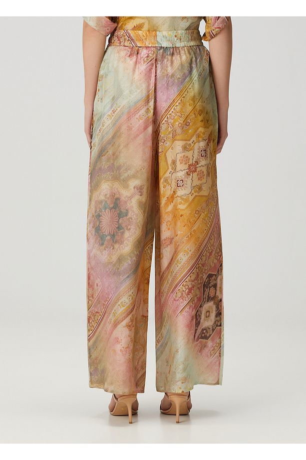 Tallow Relaxed Pembe Sarı İpek Pantolon Beden: 1 - 4