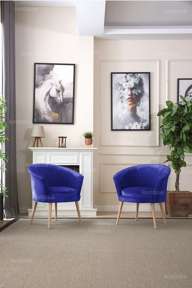 Milano Berjer Set - 2 Adet, Tekli Koltuk, Ofis, Balkon, Bekleme, Çay Seti, Lobi - 1