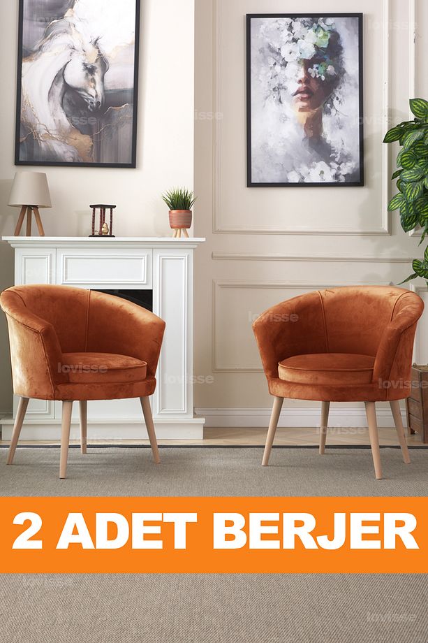 Milano Berjer Set - 2 Adet, Tekli Koltuk, Ofis, Balkon, Bekleme, Çay Seti, Lobi - 3