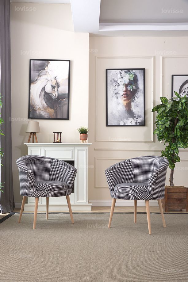 Milano Berjer Set - 2 Adet, Tekli Koltuk, Ofis, Balkon, Bekleme, Çay Seti, Lobi - 2