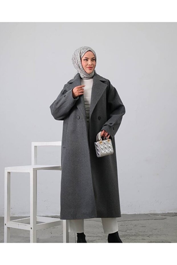 oversize kaşe kaban - 3