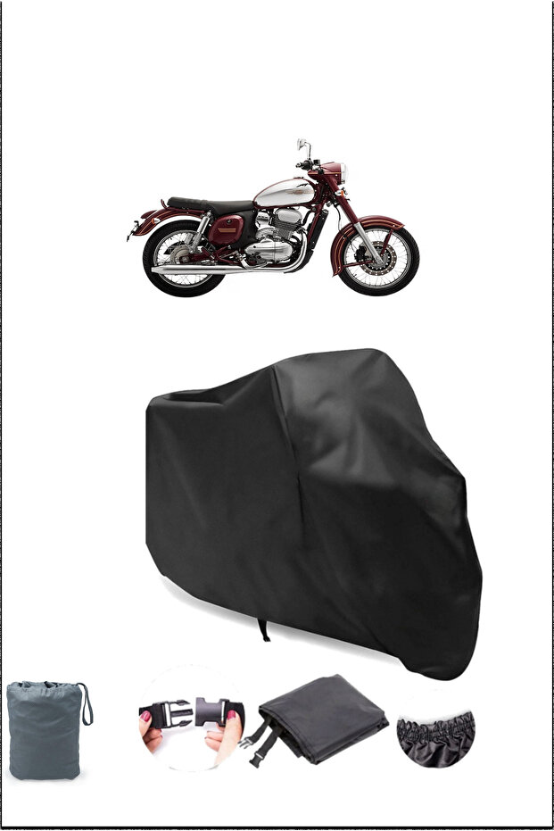 Black Jawa 300 Cl Waterproof Resistant Motorcycle Cover
