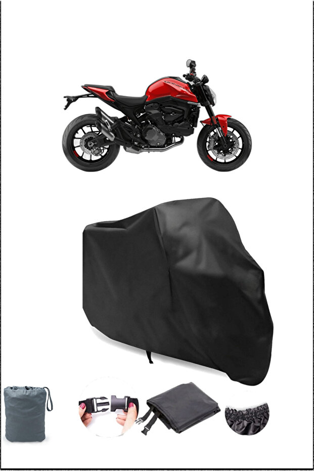 Black Ducati Monster 937 Plus Waterproof Durable Motorcycle Cover