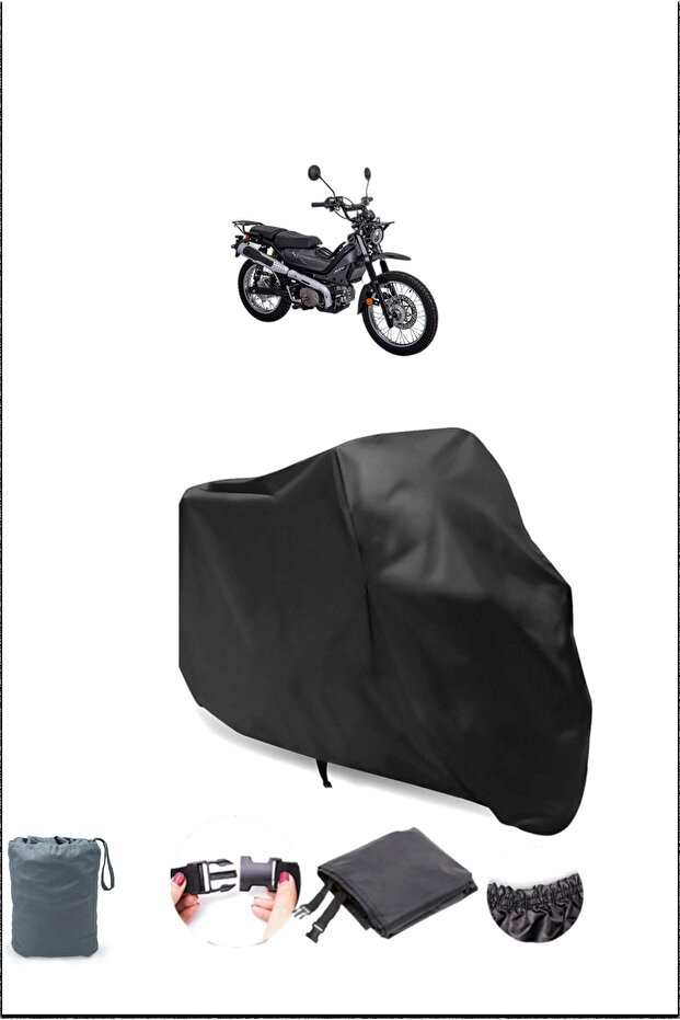 غطاء دراجة نارية أسود ALTAI Tank X125 مقاوم للماء ومتين