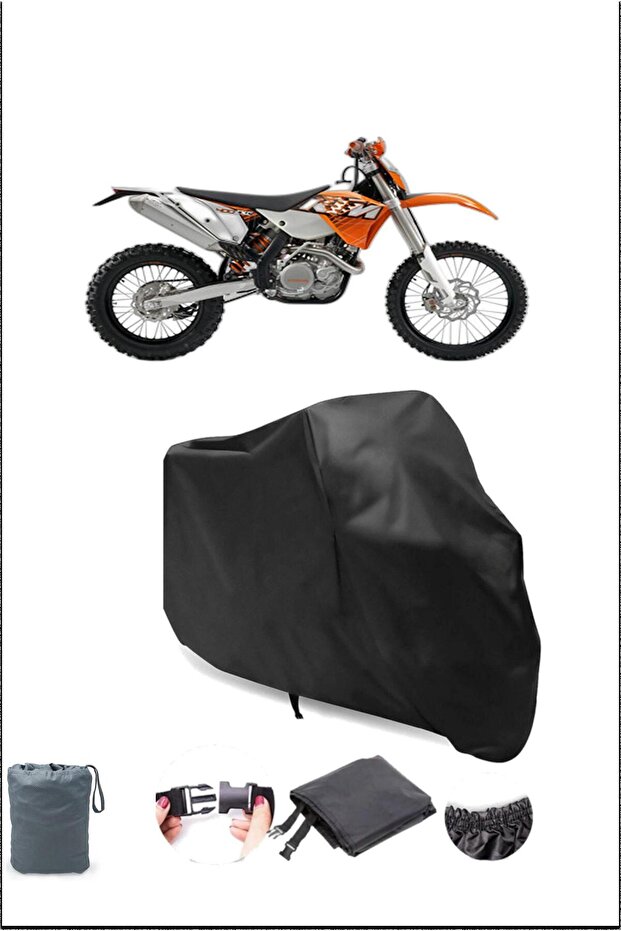 BLACK KTM 400 Sxc WATERPROOF DURABLE MOTORCYCLE COVER