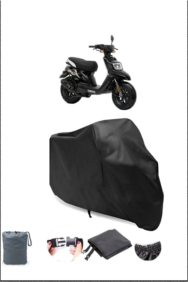 BLACK YAMAHA Bw'S 50 WATERPROOF DURABLE MOTORCYCLE COVER