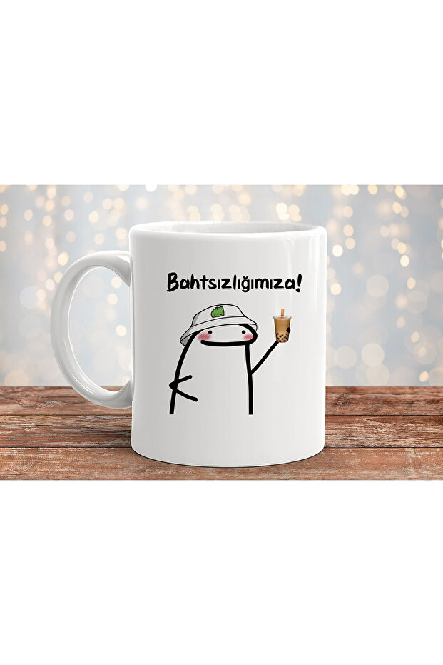 كوب بورسلين هدية مطبوع عليه القهوة لدينا - 2