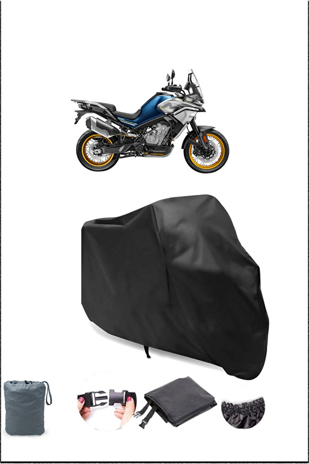 غطاء دراجة نارية أسود CFMOTO 800Mt Touring مقاوم للماء ومتين
