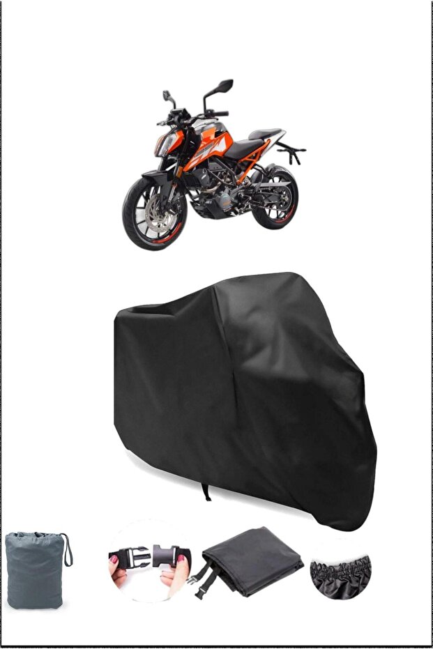 Black Ktm 125 Duke Waterproof Durable Motorcycle Cover