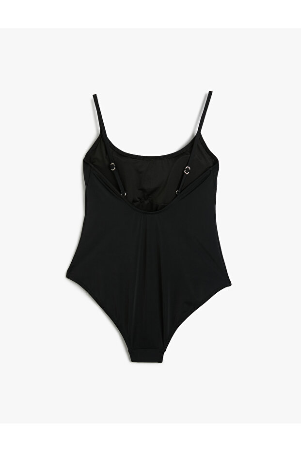 Basic Swimsuit U Collar Thin Straps - 7
