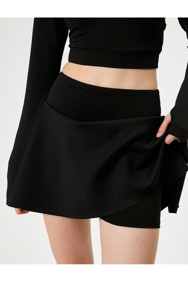 Mini Şort Etek Spor Yüksek Bel Slim Fit - 5