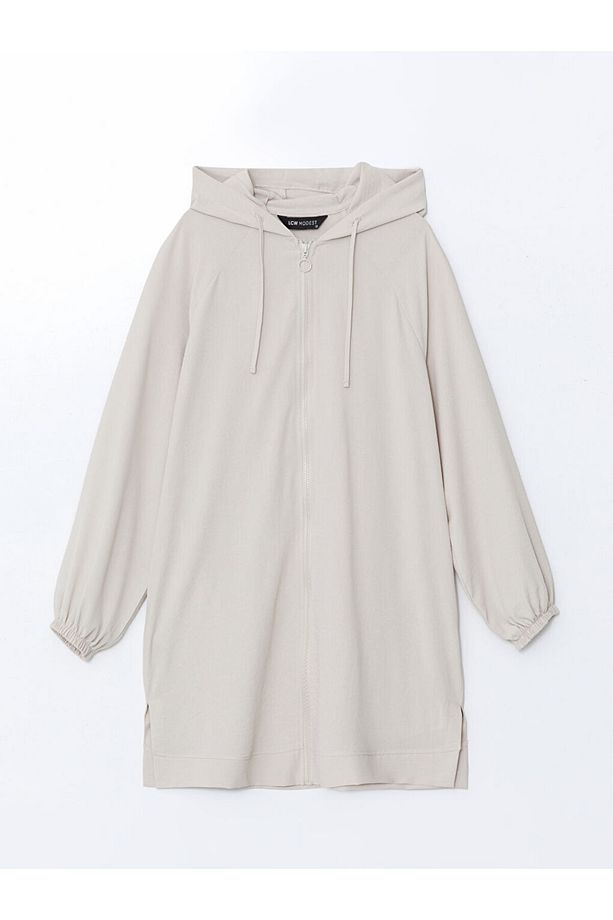 LCW Modest Kapüşonlu Oversize Kadın Tunik - 5