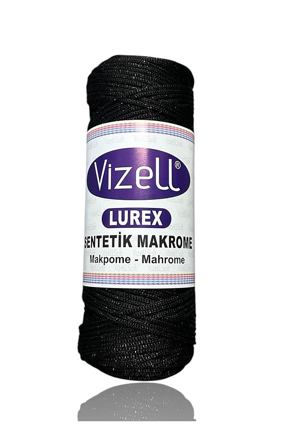 Polyester Makrome Ipi Supla Ipi Çanta Ipi Polyester Makrome Ip 200 gr 4no 2mm Siyaha siyah - 1