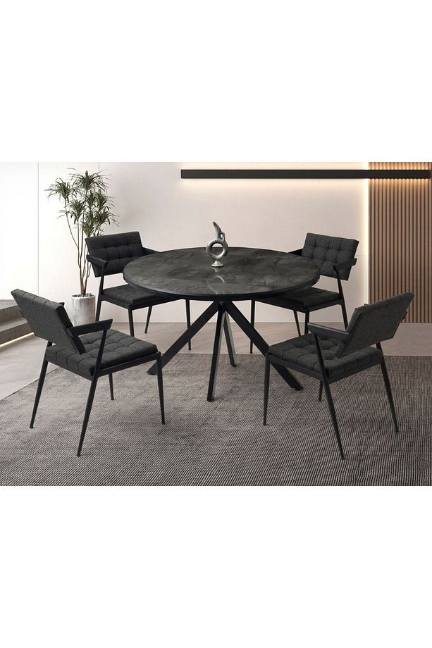 Açılabilir Yuvarlak Yemek Masası Pegasus High Gloss - 2