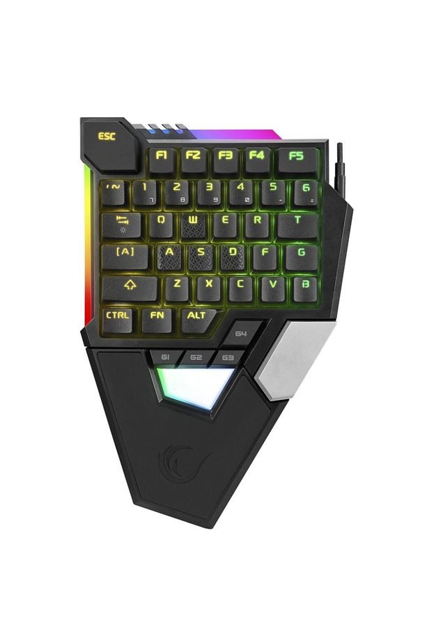 Kb-277 Omnı Siyah Örgülü Type-c Rgb 6 Farklı Aydınlatma Modu Q Mini Gaming Oyuncu Klavyesi - 8