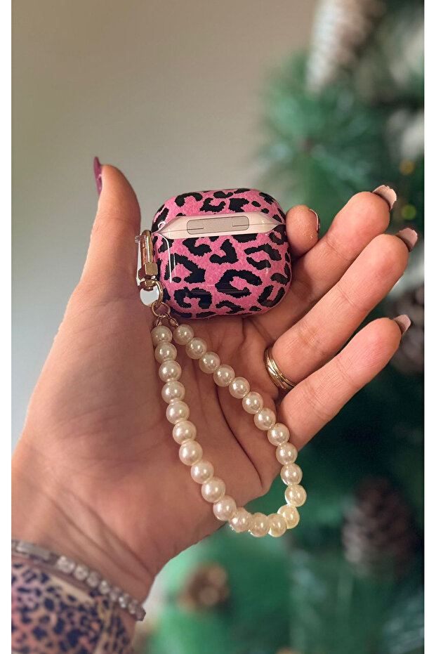 4. حافظة Airpods من الجيل، حافظة سماعة رأس بنمط الفهد، حافظة سماعة رأس بخاصية البلوتوث - 3