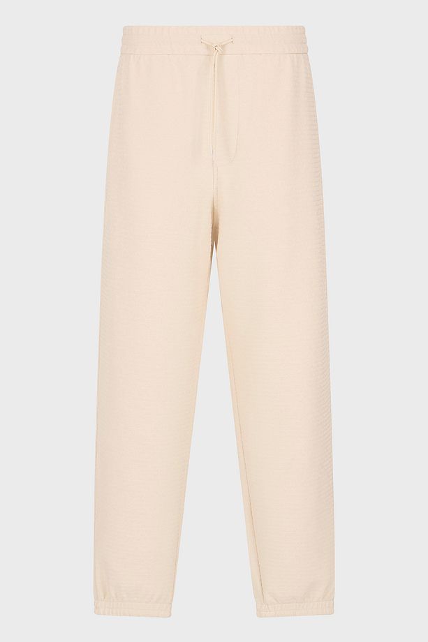 Jakarlı Streç Pamuklu Regular Fit Yüksek Bel Lastikli Paça Jogger Pantolon Erkek PANT - 5