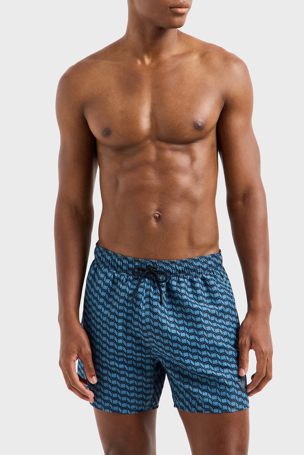 Men's Slim Fit Logo Print Low Waist Swimsuit - Em 000583 Af12342 F9035