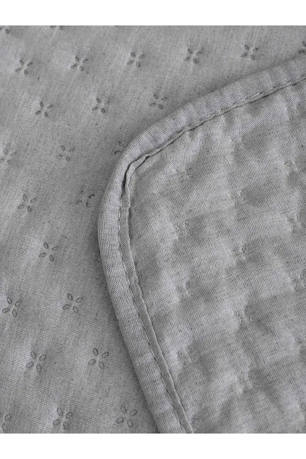 LCW HOME Gri Tomurcuk Desenli Çift Kişilik Yatak Örtüsü 200x220 cm - 5