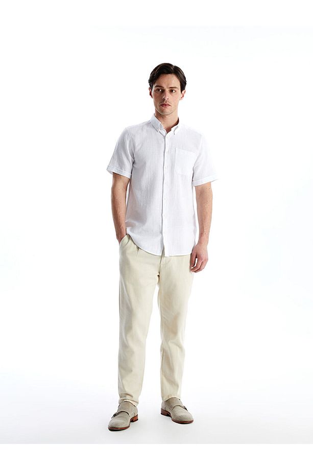 LCWAIKIKI Classic Regular Fit Kısa Kollu Poplin Erkek Gömlek - 3
