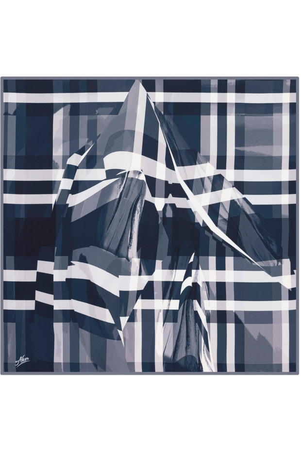 90X90 Aker Polyester Tivil Eşarp - 1