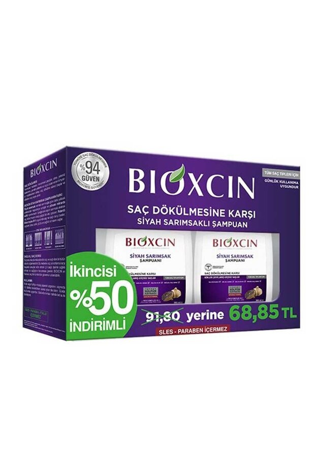Saç Dökülmesine Karşı Siyah Sarımsak Şampuanı 2 x 300 ML - 1