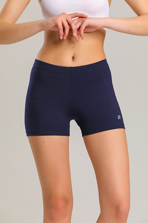 Combed Women's Volleyball Mini Tights Dark Blue