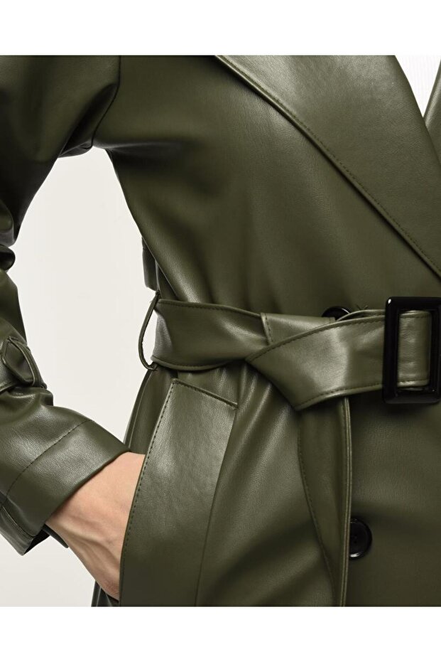 Deri Kadın Trençkot - 3