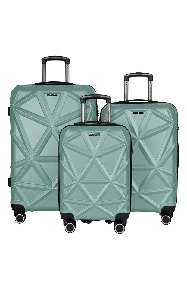 Matrix ABS Hardside Spinner Luggage 3 Pcs Set -GREEN