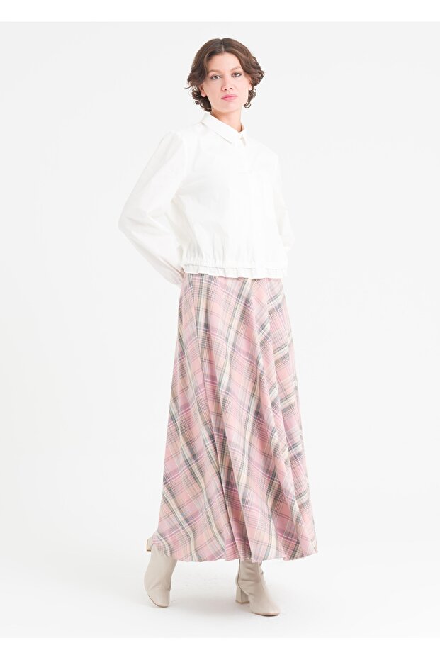 Ekoseli Kloş Etek - 4