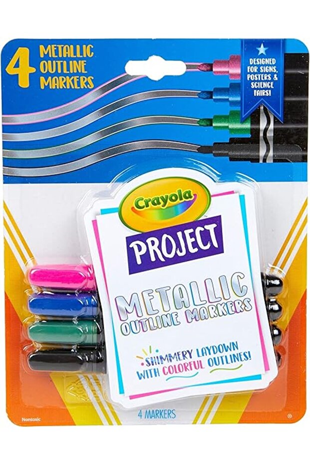 Project Metallic Outline Markers 4ct CY58-8357