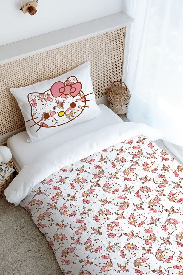 Tek Kişilik Nevresim Takımı (160x220) - Cartoon Serisi - Hello Kitty Pattern - 2