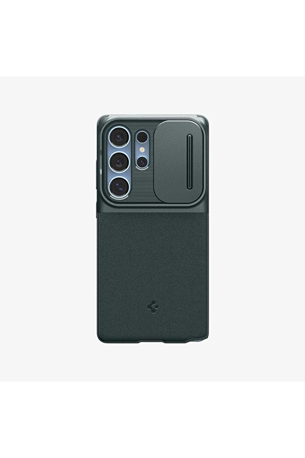 Spigen Optik Armor for Samsung Galaxy S25 ULTRA case with Camera Lens Protector - Abyss Green - 1