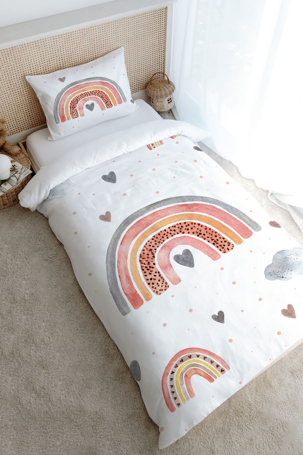 Single Iconic Series Duvet Cover Set - Salmon Rainbow (160X220)