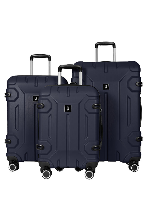 Expedition ABS Luggage Trolley set 3 Pcs-NAVY