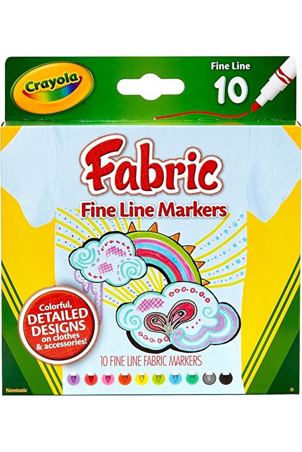 Fine Line Fabric Markers 10/Pkg 58-8626