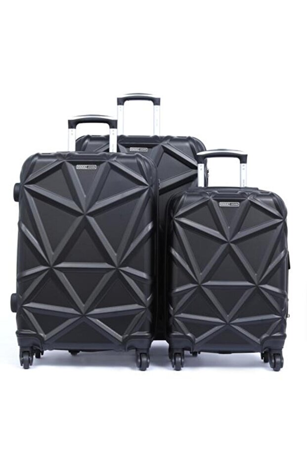 MATRIX 3 Pieces Hard Side Luggage Set - Black