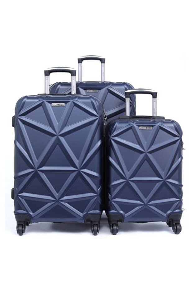 MATRIX 3 Pieces Hard Side Luggage Set - Navy
