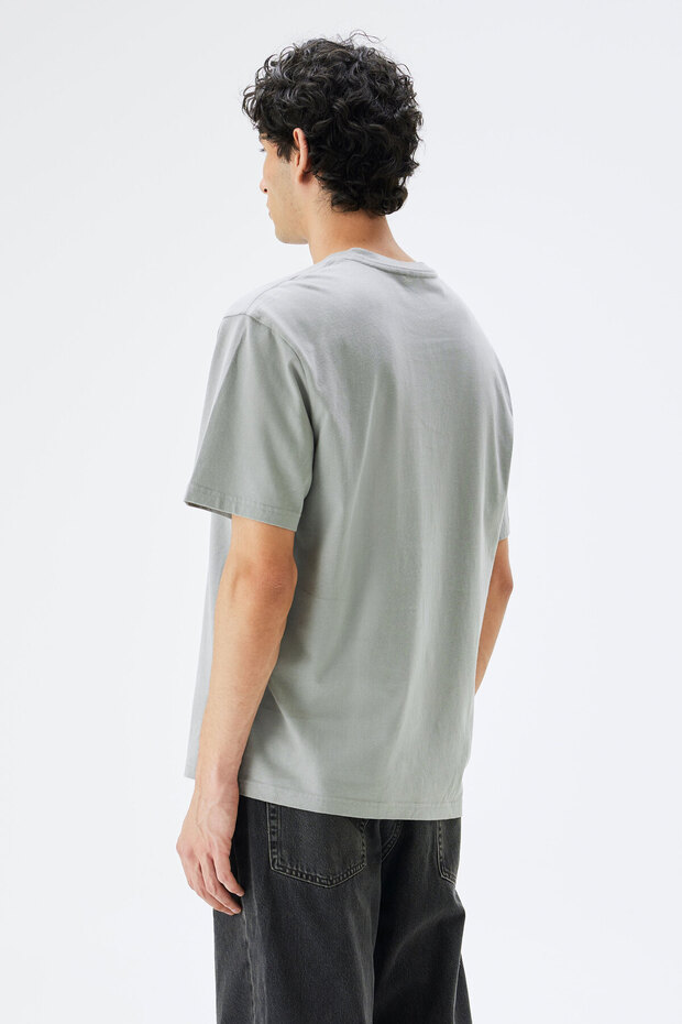 Ανδρικό γκρι μπλουζάκι Oversize - 2