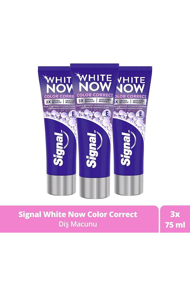 White Now Color Correct Uzun Süren Beyazlık Diş Macunu 75 ml X3 - 1