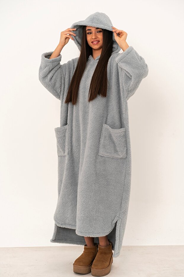 Wellsoft Double Sided Fleece Soft Saw Poncho