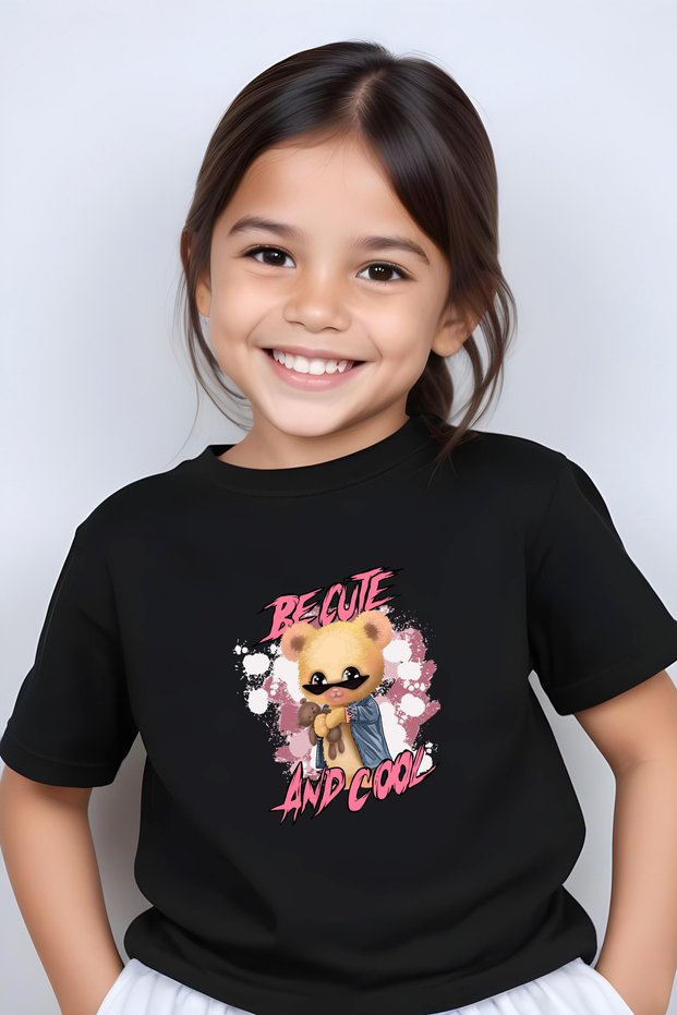 And Cool Printed Girls' Short Sleeve T-Shirt