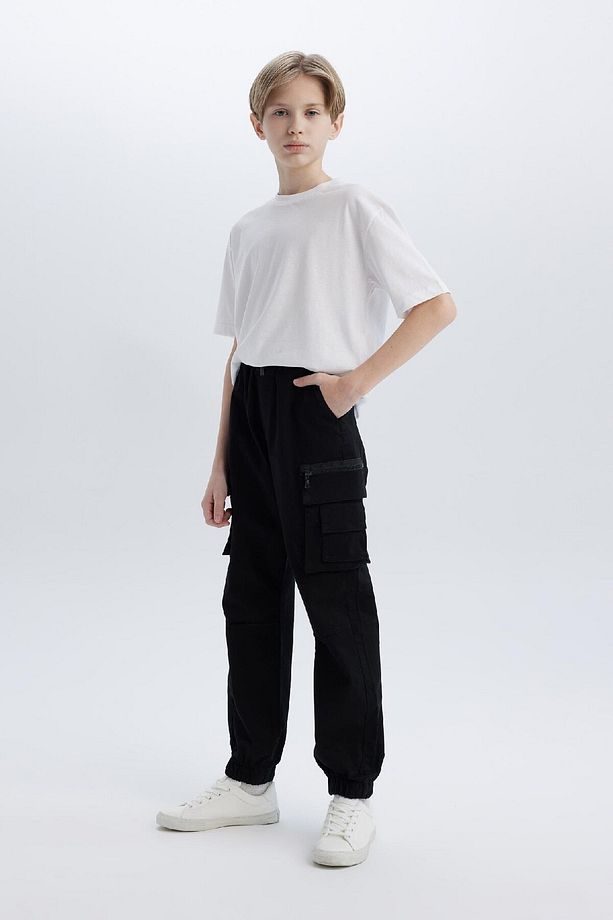 Erkek Çocuk Kargo Jogger Standart Paça Gabardin Pantolon D6313A825SP - 5