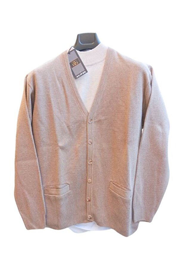 ÇİFT ÇELİK ÖRME DÜĞMELİ TRİKO HIRKA - 1