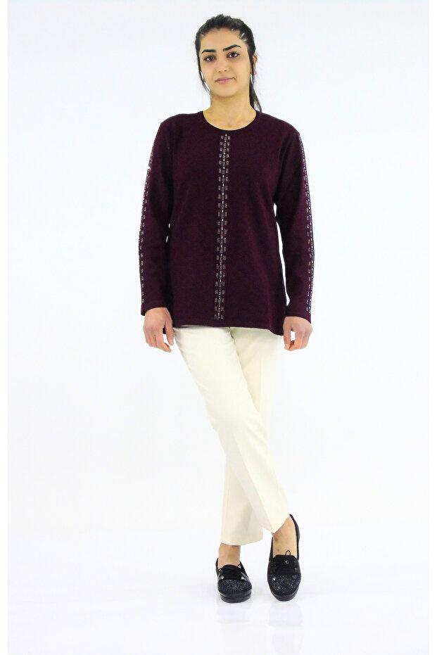 Sıfır Yaka Triko Bluz - 3