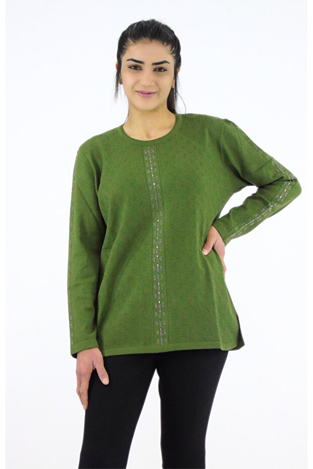 Sıfır Yaka Triko Bluz - 3