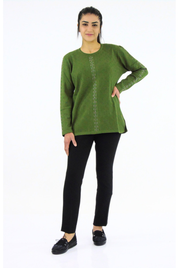 Sıfır Yaka Triko Bluz - 4