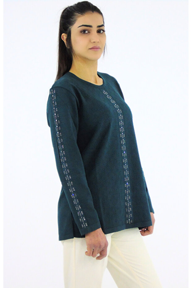 Sıfır Yaka Triko Bluz - 2