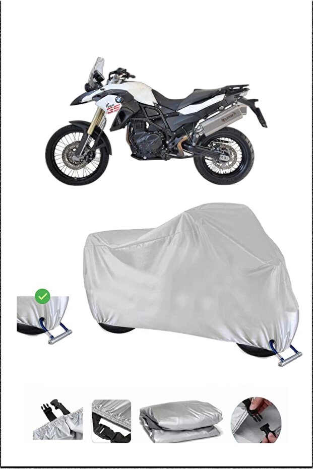 Bmw F800Gs Lock Compatible Waterproof Durable Motorcycle Canvas-Gray