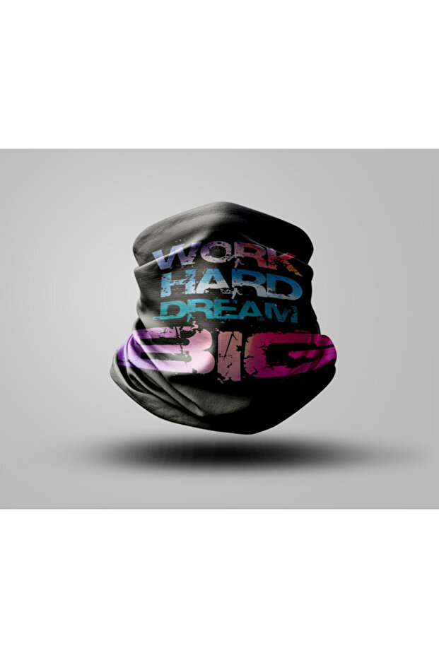 Lettering Designed Biker Buff Mask Outdoor Neck Collar Unisex Bandana